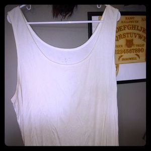 Women's plus size white tank top